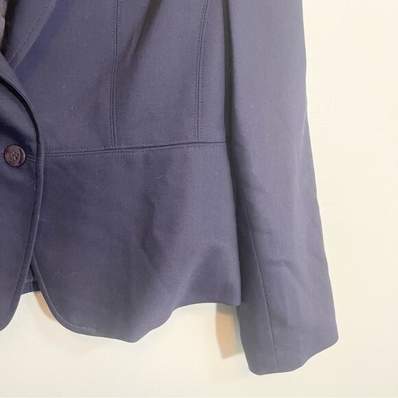 Talbots Women's Navy Blue Notch Lapel Collar Long Sleeve Blazer Jacket Size 8 - Picture 7 of 14